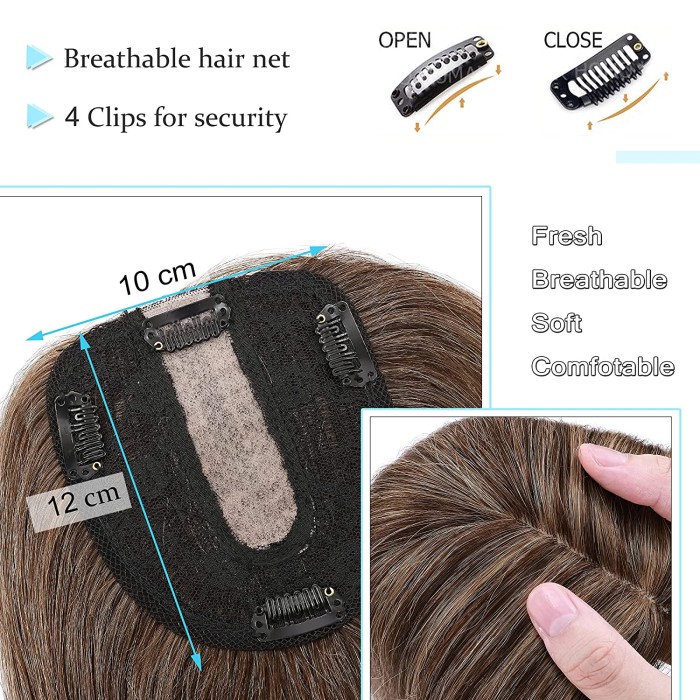 130% Density Real Human Hair Toppers For Women