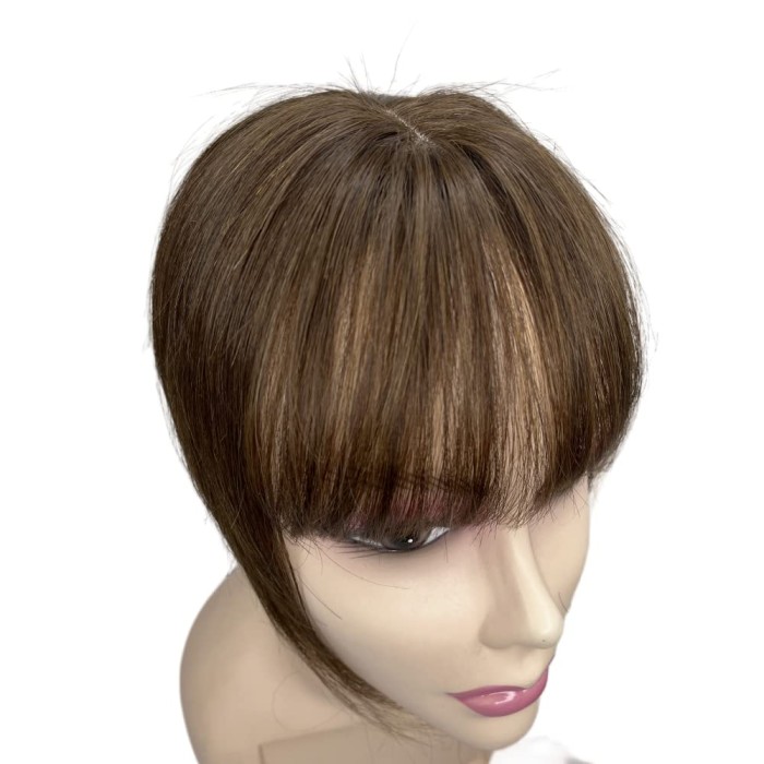 3D Air Bangs Women Mini Short Straight Hair Bangs Toupee Cover Gray Hair