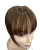 3D Air Bangs Women Mini Short Straight Hair Bangs Toupee Cover Gray Hair