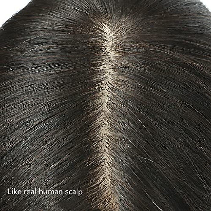 Real Human Hair Pu Thin Loss Hairpiece For Women