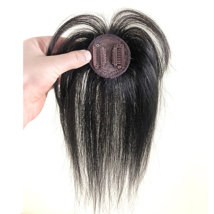 3D Air Fringe Human Hair Clip On Hairpiece For Women