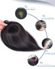 360 Degree Clip In Human Hair Topper For Bald Women