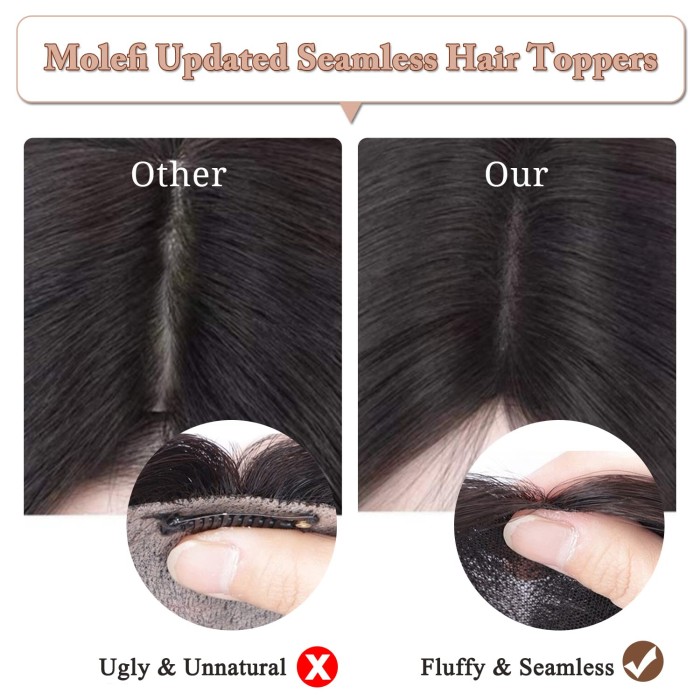 Upgraded Real Human Hair Top Hairpieces For Women