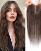 100% Real Human Hair Hand-Tied Swiss Lace Toppers with No Bangs for Hair Lossing/Thinning