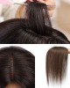 100% Real Human Hair Hand-Tied Swiss Lace Toppers with No Bangs for Hair Lossing/Thinning