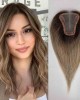 Ombre Ash Blonde 100% Remy Human Hair Topper For Women