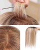 Ombre Light Blonde 100% Real Human Hair Toppers for Women No bangs