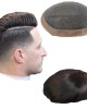 Human Hair Toupee Mono Base With PU Edge