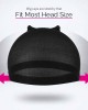 2 Pieces Black Stretchy Nylon Stocking Wig Caps for Women