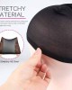 2 Pieces Black Stretchy Nylon Stocking Wig Caps for Women