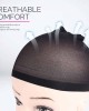 2 Pieces Black Stretchy Nylon Stocking Wig Caps for Women