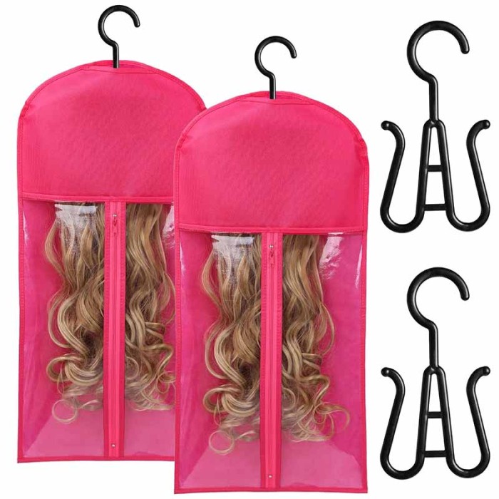 2PCS Multiple Wigs Bags Storage with Hanger