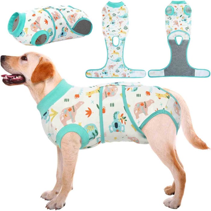 Soft Cotton Recovery Suit for Dogs Cats After Surgery herac008