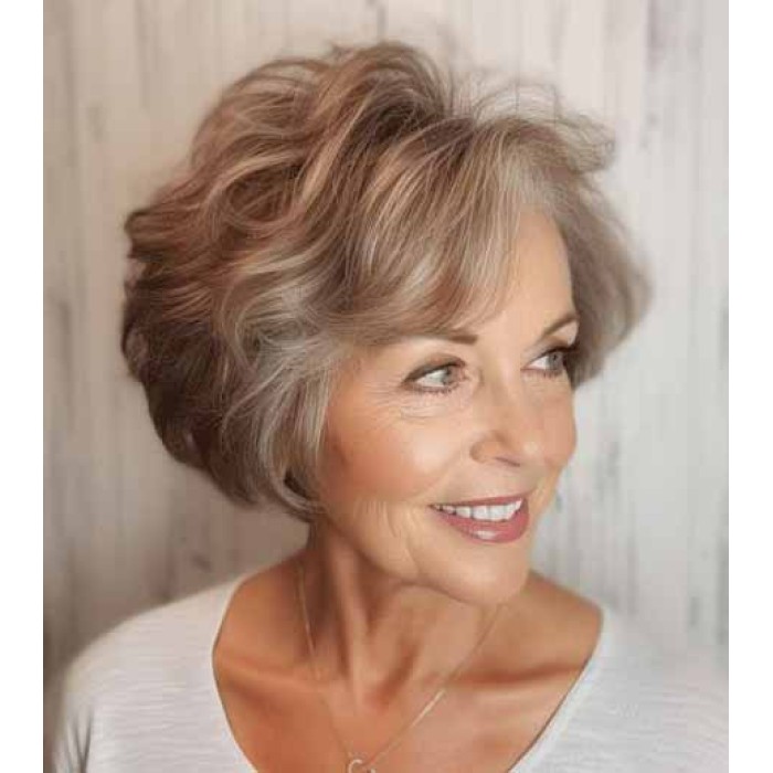 Real Hair Wigs for Older Ladies heraa002