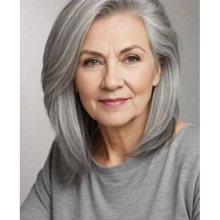 Real Hair Wigs for Older Ladies heraa018