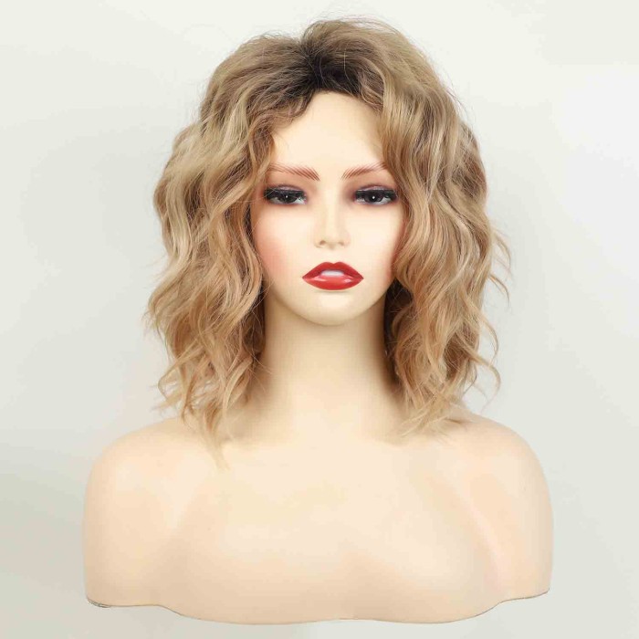 Fashionable Top Dyed Gradient Blonde Wig