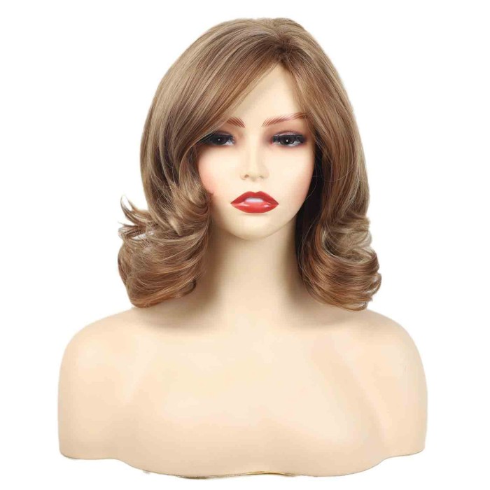 Shoulder Length Wavy Real Human Hair Wigs