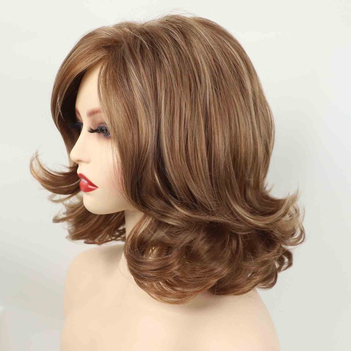 Shoulder Length Wavy Real Human Hair Wigs