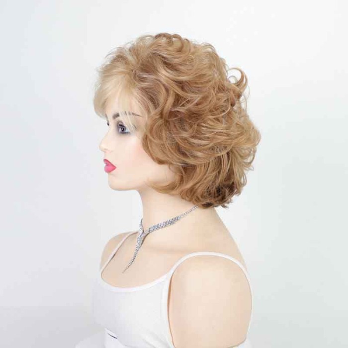 Fashion Ladies Short Curly Fluffy Temperament Wig