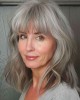 Stunning Grey Human Hair Wigs For Ladies