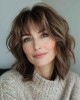 Timeless Human Hair Wigs for Ladies with Bangs